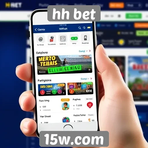 Interface do usuário no site HH Bet